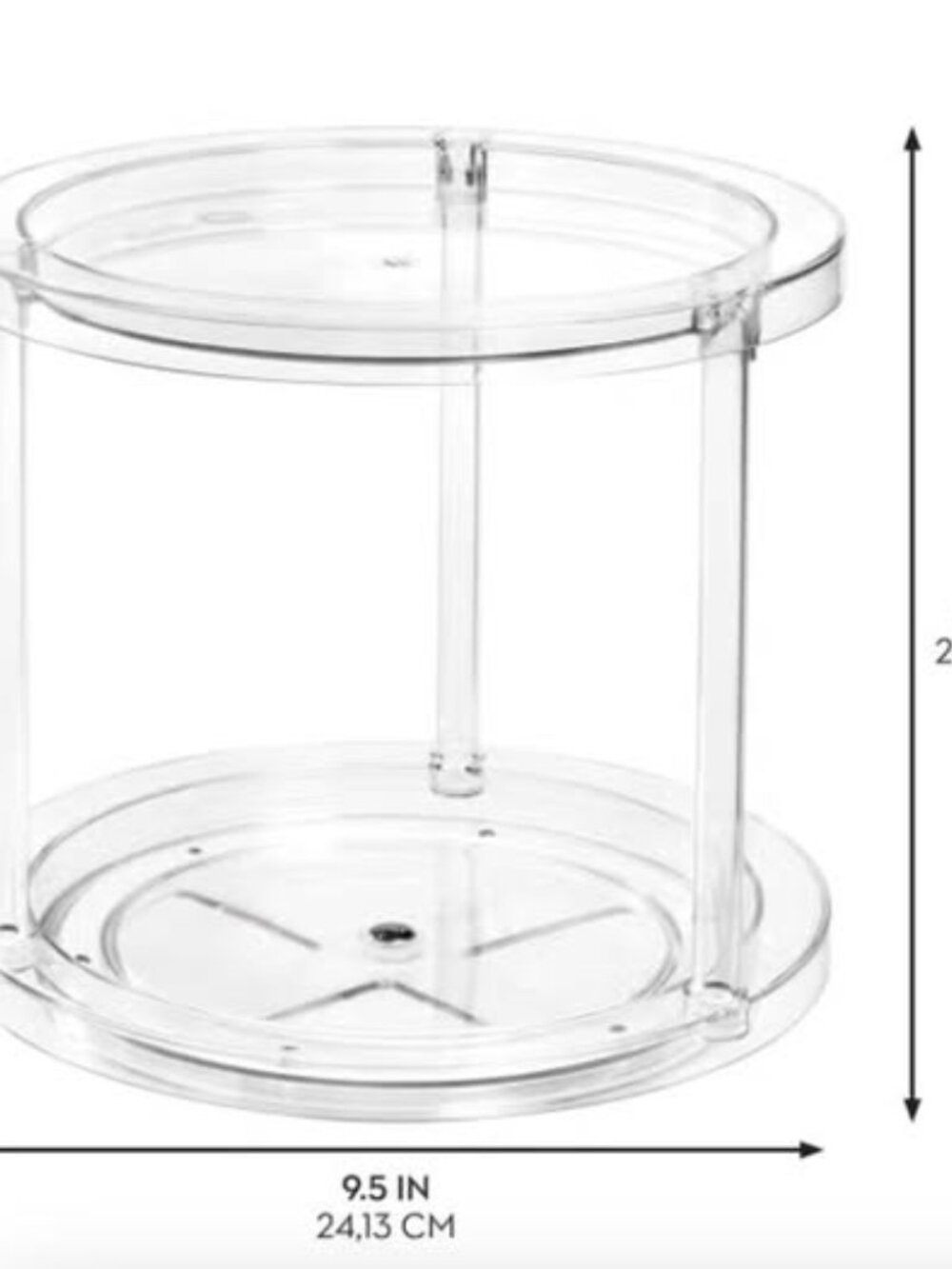 The Container Store Clear Acrylic Rotating Display Stand